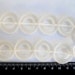 Mini jelly donuts resin beads Clear White 1 x strand 17 per strand all one size
