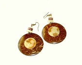 Coconut Wood and Mother of Pearl Dangles