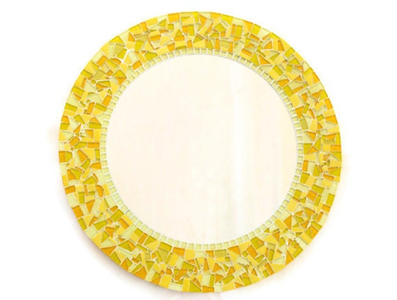 Round Mosaic Mirror Made to Order by GreenStreetMosaics on Etsy