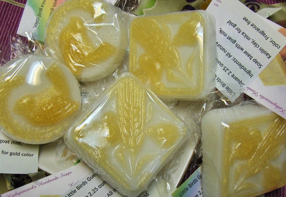 On Sale On Sale Little Golden Birds Guest Soaps-nice for gift favors too