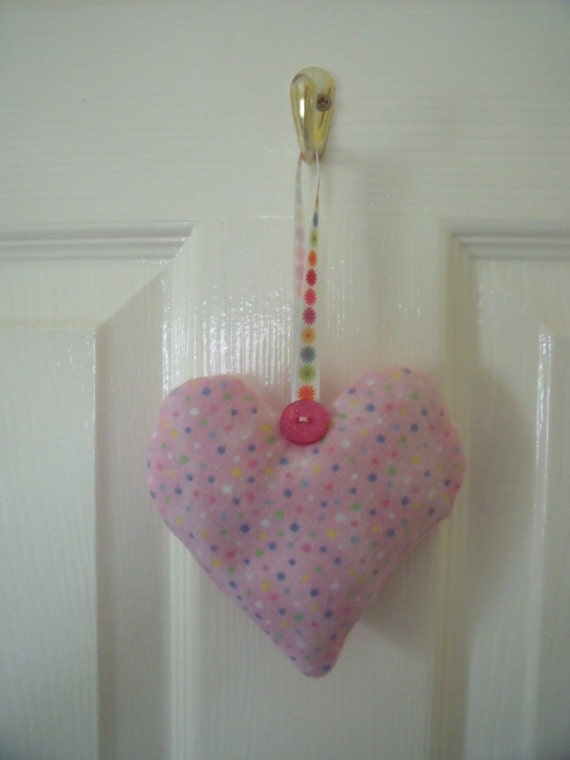 Hanging heart shaped lavender bag  BABY SLEEP AID by Fabrilushus