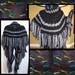 One of a kind UNISEX unique ULTRA fringed Sequin crocheted Shawl/Scarf/Cape/Poncho/Wrap