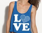 America LOVE Boxy Tank