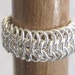 Two Ringy Dingy Ring Chainmaille Sterling Silver Plated