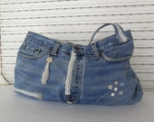 Recycled Jeans Tote Bag Crossbody