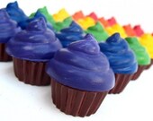 Recycled Crayon Cupcakes  - Multi-Colored Set of 24