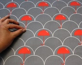 Modern fabric - "Red Umbrella Large" (Fat Quarter) Ready to ship