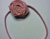 Pink with a Hint of Black Rosette Headband