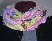 Infinity scarf in pink citrus spring