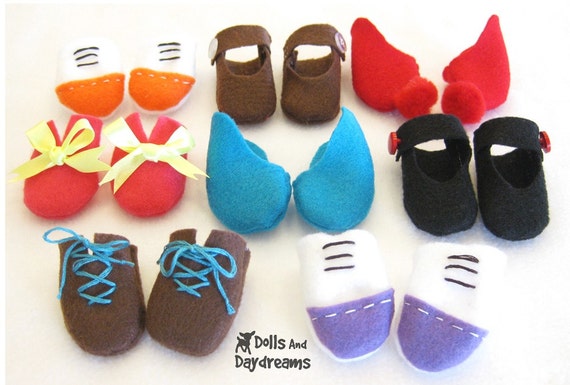 Doll and Stuffed Toy Shoes PDF Sewing Pattern