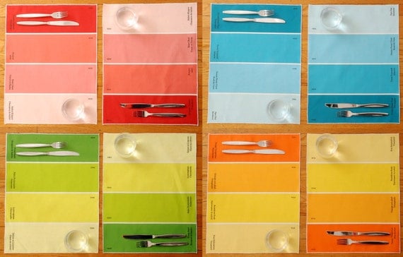 Placemats - Paint Chip Placemats - Set of 8
