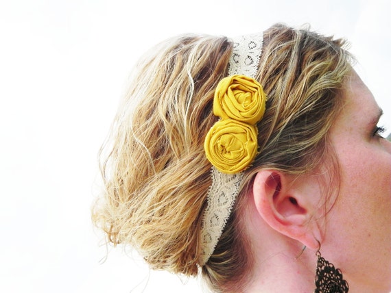 Lace Rosette Headband