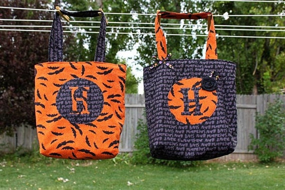 Halloween Trick or Treat Bag or Library Tote PDF Sewing Pattern