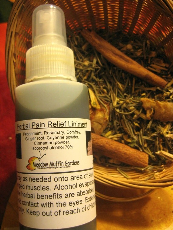 Liniment Herbal Pain Relief Rub for sore von meadowmuffin2010