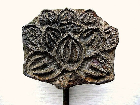 Vintage Japanese Yakiin Branding Iron Lotus by vintagefromjapan