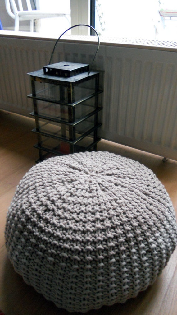 Stylish Handknitted Pouf 