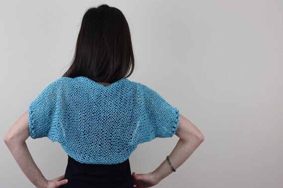 Knit Shrug Bolero Teal von zukas auf Etsy