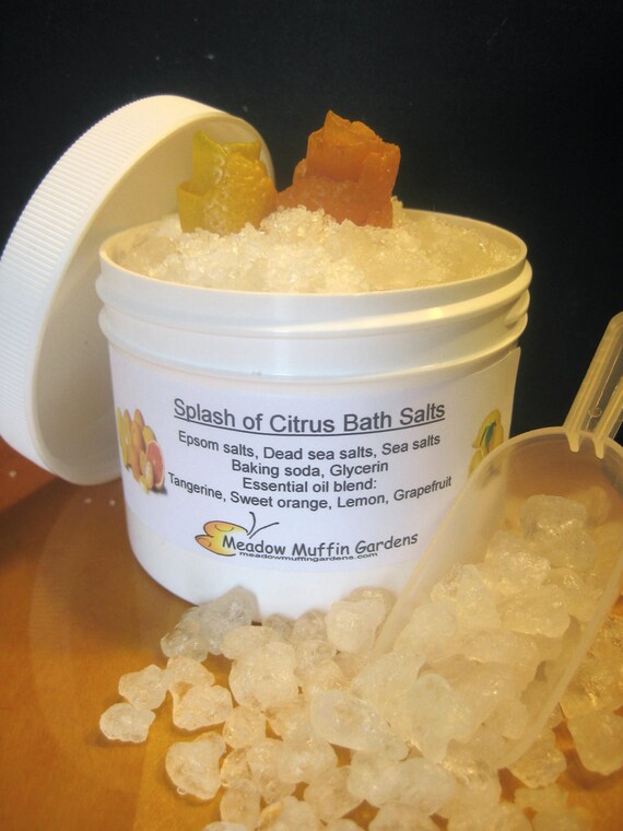 Citrus Bath Sea Salt Blend Soak Detox Lemon von meadowmuffin2010