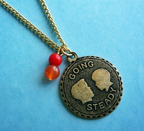Retro Boy Girl 50s Pendant Necklace by MaruMaru on Etsy
