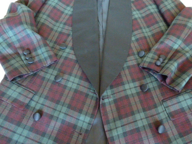 Vintage Hertling for  Plaid Tuxedo Dinner Jacket 38 S