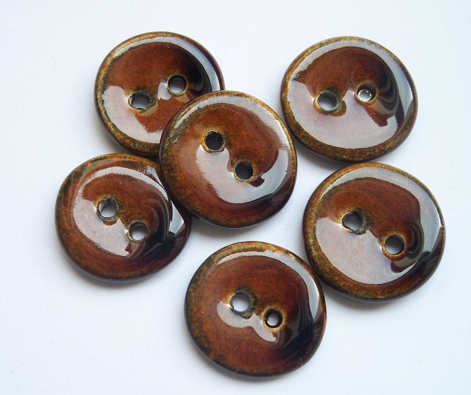 Beautiful Amber Nectar buttons from Buttonalia. Must knit a sweater to ...